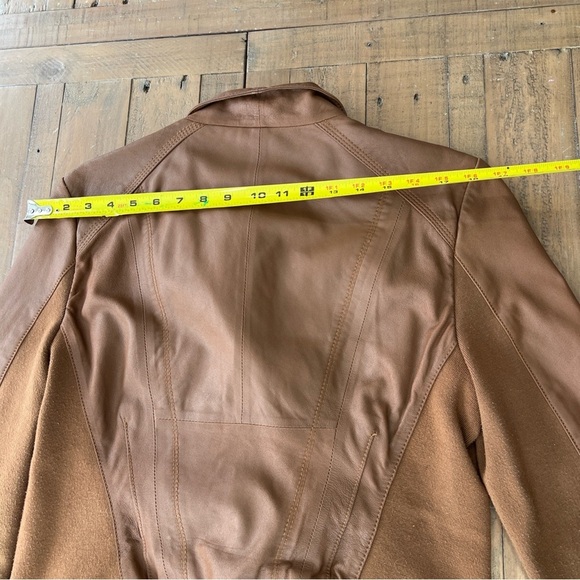 Marc new York Marc Andrews whiskey Leather Women's large bomber Jacket - Picture 12 of 14
